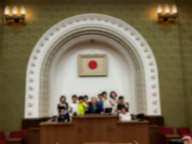 議長と記念撮影①