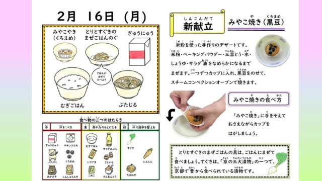 日めくり給食カレンダー