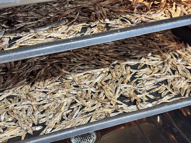 素干しを焼きました。