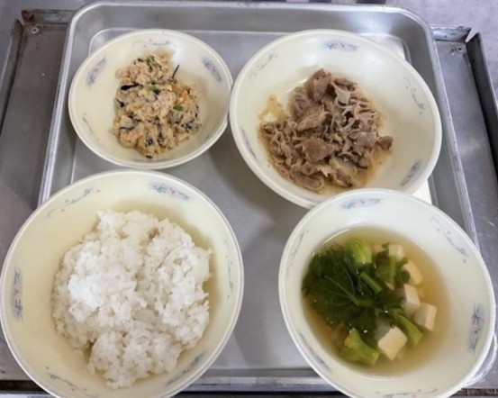 おからに花菜のすまし汁