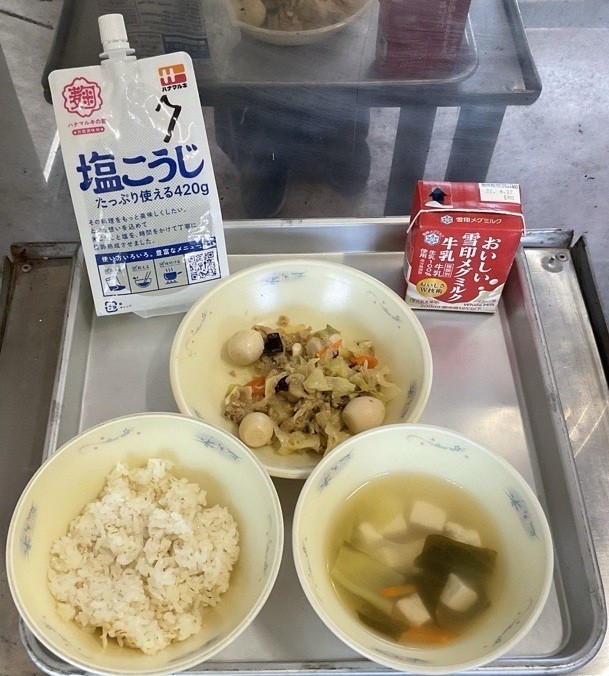 塩こうじも一緒に展示
