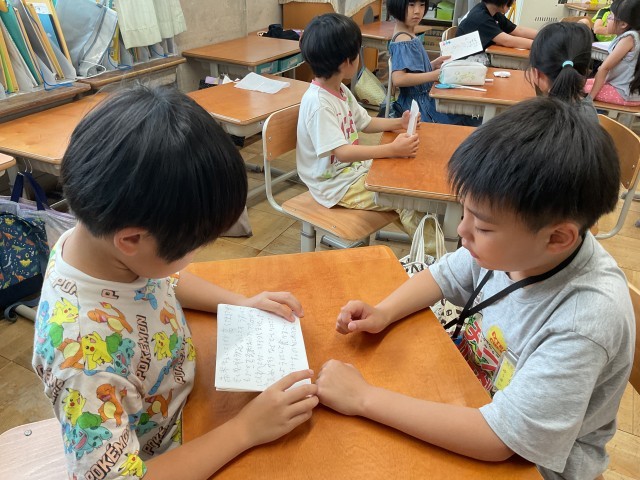 ミニ紙芝居で・・・