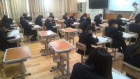 7年2組テスト受験の様子