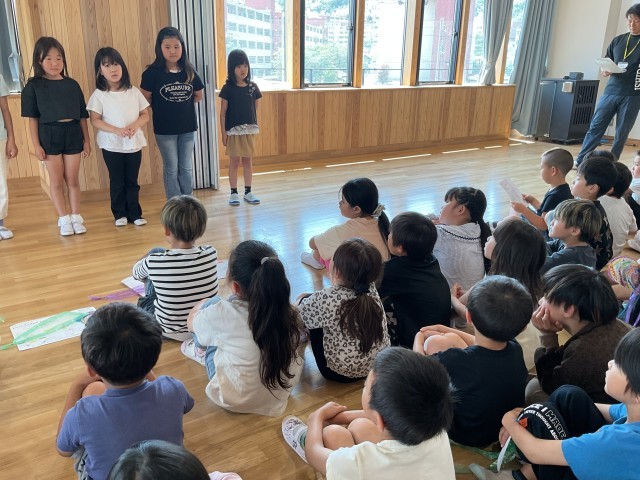 学校探検の説明もバッチリ👍