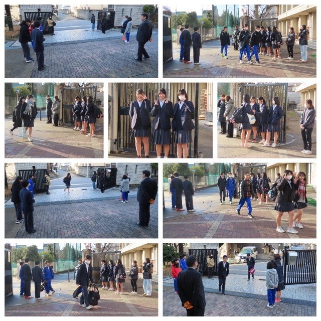 あいさつ運動の様子