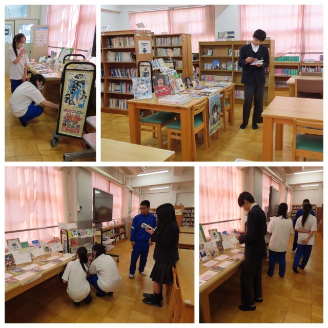 昼休みの図書室の様子