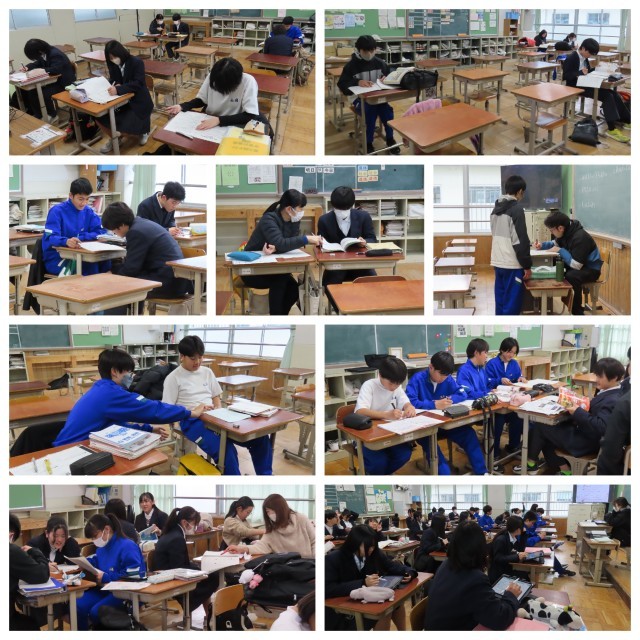 テスト前学習の様子