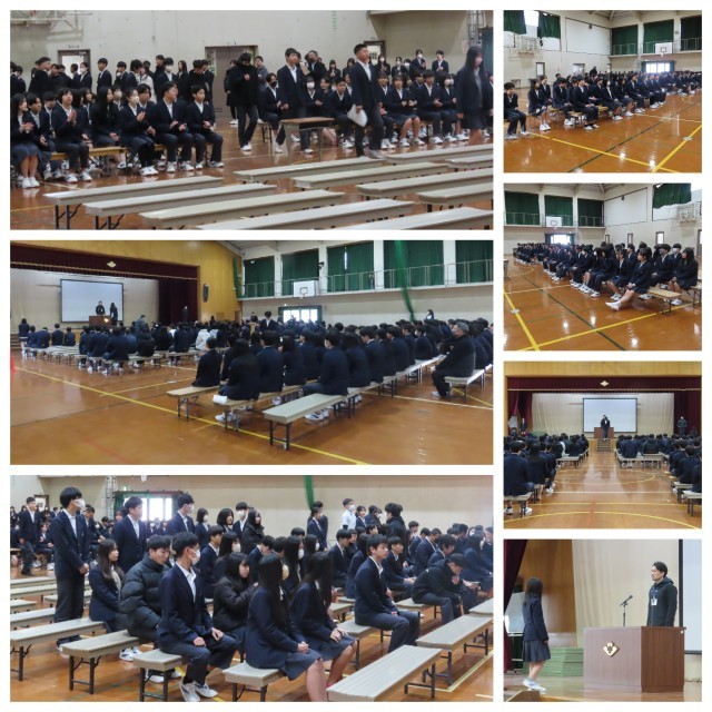 卒業式予行の様子