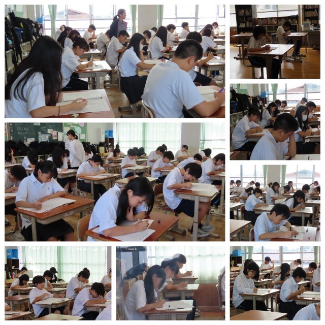 １年生テストの様子