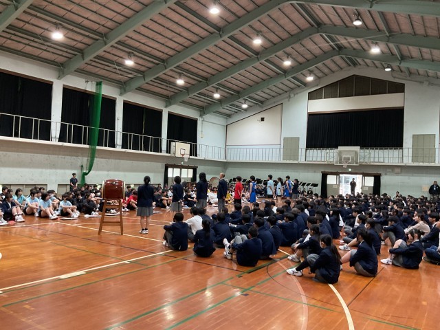 生徒会本部から激励