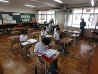 テスト前の自習　1組