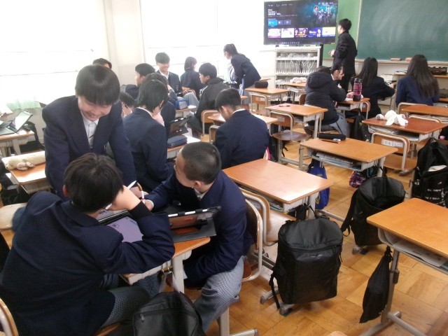 和やかにもりたんに取り組む様子