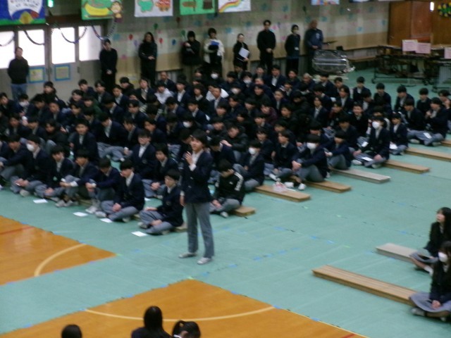 ３年生代表の挨拶