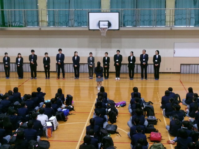 生徒代表の挨拶