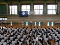 生徒の代表が要望を伝える様子