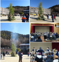 どんと焼き＆吹奏楽部演奏