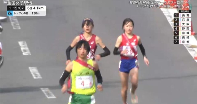 ２人を抜き順位を上げる様子