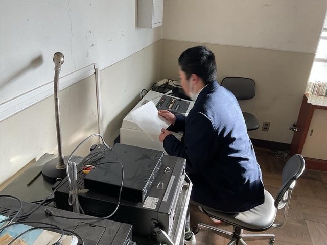 朝のSHRでの広報