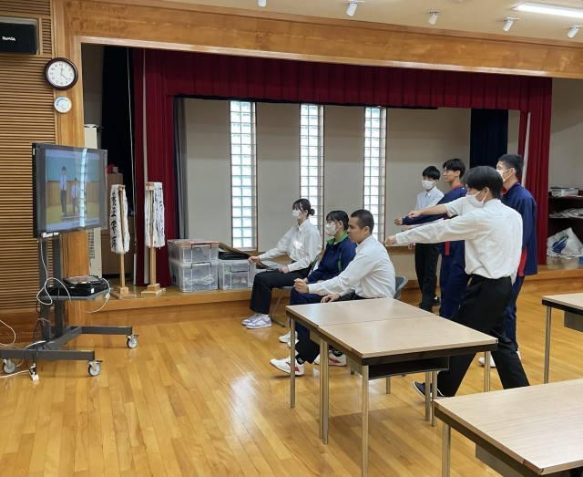 養正サテライト施設で練習中